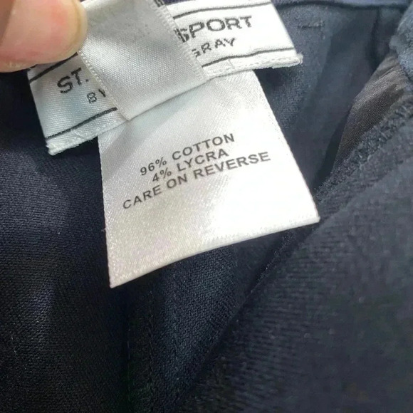 St.John Sport by Marie Gray Black Utility Pants with Gold Zippers Sz 6 - Picture 10 of 10